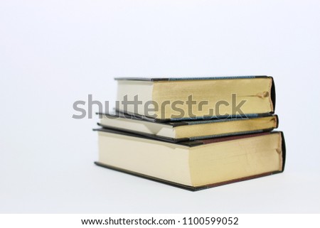 Books on the white