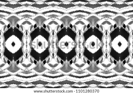 Black and white rectangle symmetrical horizontal pattern for textile, ceramic tiles and backgrounds