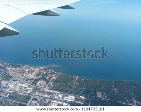 flying over Chicago 