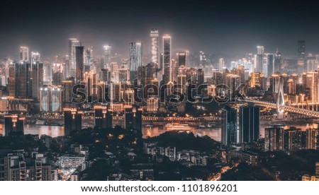 City night and skyline
