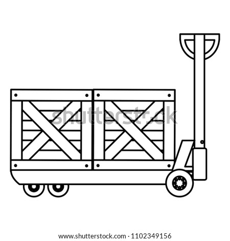 line delivery trolleys with delivery wood boxes