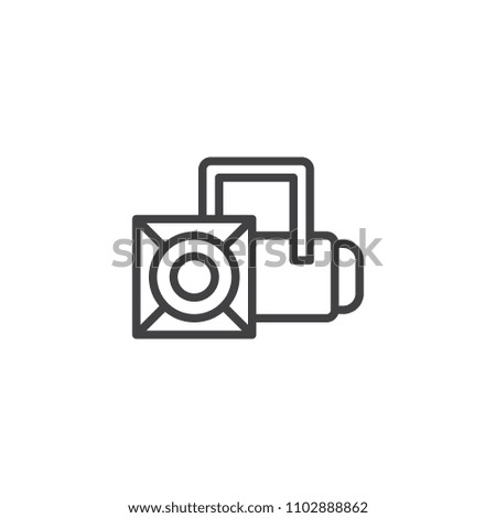Spotlight outline icon. linear style sign for mobile concept and web design. Studio light simple line vector icon. Symbol, logo illustration. Pixel perfect vector graphics