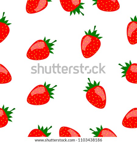 Strawberry seamless pattern illustration vector
