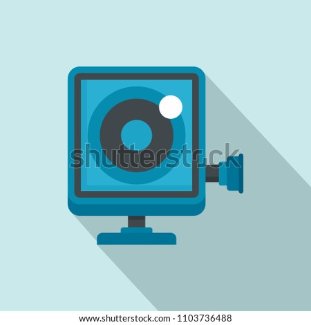 Action camera icon. Flat illustration of action camera vector icon for web design