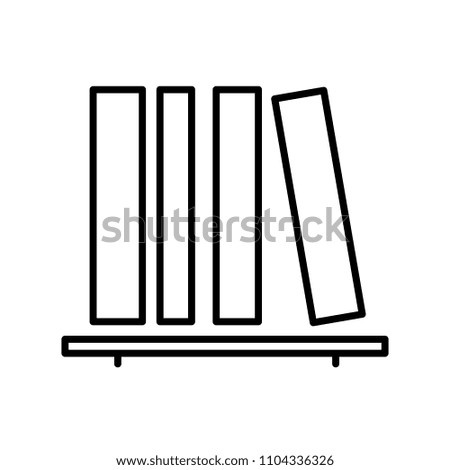 Icon library. Books vector icon. Outline Icon Linear Style