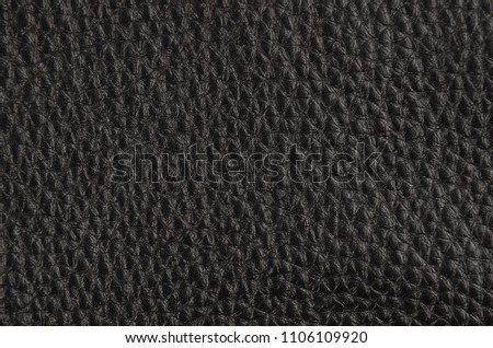 Close up of natural black leather background
