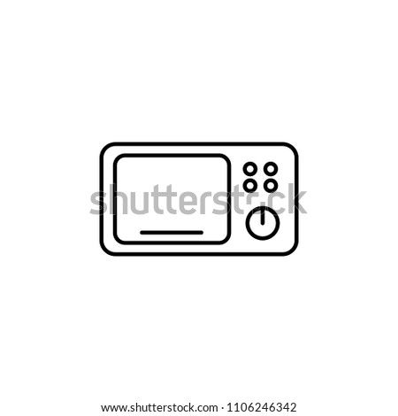microwave oven outline icon. Element of kitchen tools icon for mobile concept and web apps. Thin line microwave oven outline icon can be used for web and mobile