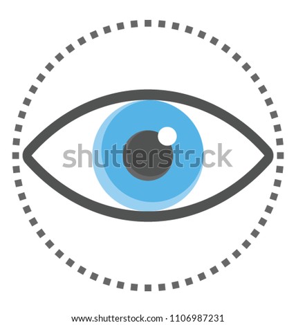 
An eye symbol of vision and monitoring
