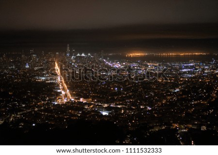 Night San Francisco from Twin Peaks