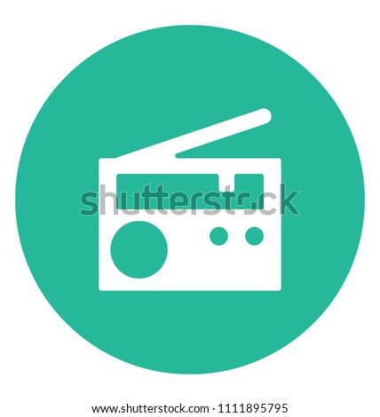 Radio Set Flat Colored Icon