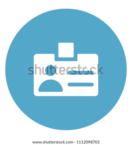 ID Card Flat Colored Icon