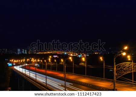 traffic on the night road