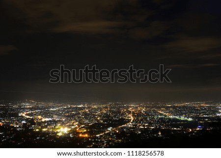Chiang Mai view point at night 