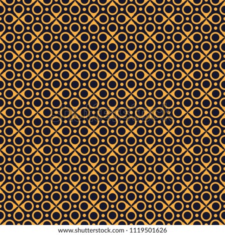 Pattern seamless vintage  vector round yellow and dark background