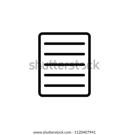 The icon of The text file. Simple outline icon illustration, vector of The text file for a website or mobile application