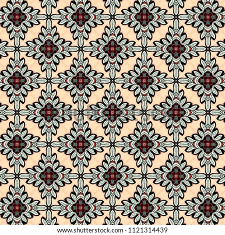 Colorful Geometric Repeating Tile Pattern