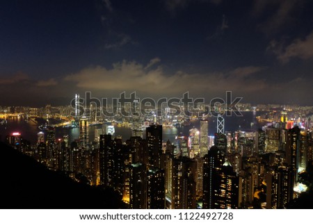 Hongkong City at night.