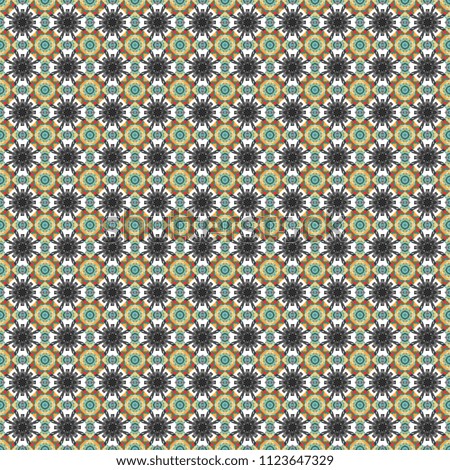 Seamless arabic geometric pattern. Vector traditional muslim background in white, blue and gray colors. East culture, indian heritage, arabesque, persian motif.