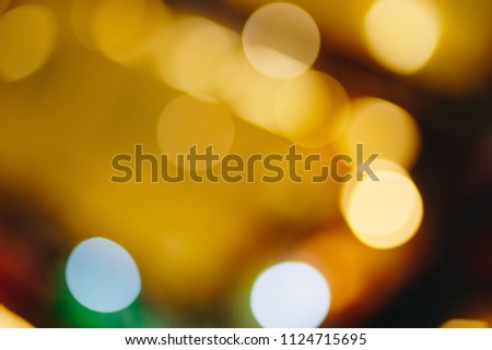 Abstract Bokeh Light Gold Background