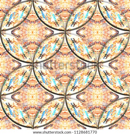Colorful seamless circles pattern for design and background