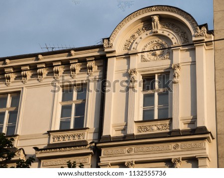 Old city architecture in Brno at golden hour