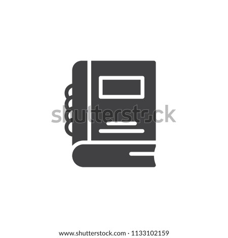Notebook vector icon. filled flat sign for mobile concept and web design. Spiral note book simple solid icon. Symbol, logo illustration. Pixel perfect vector graphics