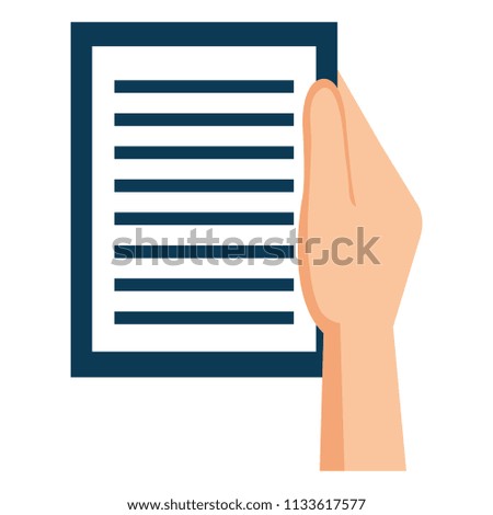 hands with paper document