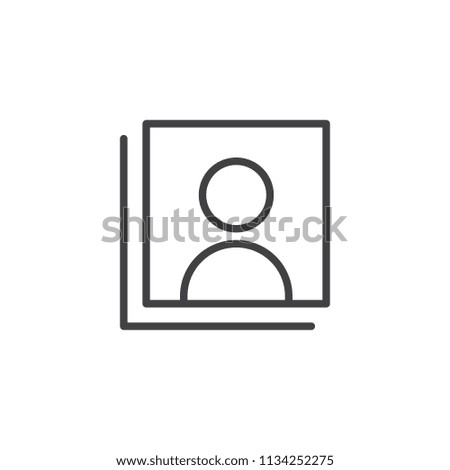 Accounts profile outline icon. linear style sign for mobile concept and web design. User avatar simple line vector icon. Symbol, logo illustration. Pixel perfect vector graphics