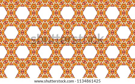 Colorful seamless horizontal hexagonal pattern