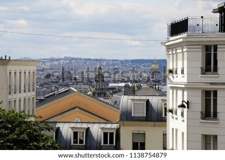 Beautiful View of Capital City of France in the Summer. Paris at Sunny Day. 