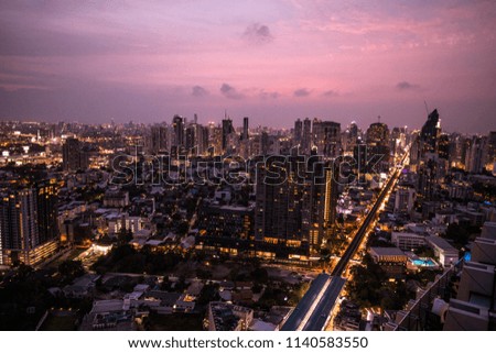Skyline Skyscraper Bangkok by Night sunset sunrise