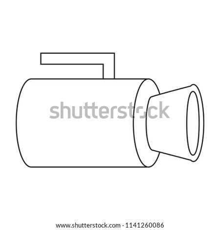 Video camera line icon isolated on white background. Trendy video line icon in flat style. Thin line video camera icon for for web site, app, ui and logo. Creative art concept, vector illustration