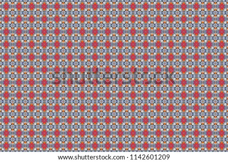 Abstract retro seamless pattern of geometric shapes. Colorful mosaic backdrop in gray, blue and white colors. Raster illustration. Geometric hipster tiles background.