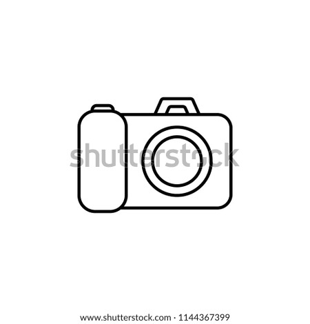 Photo camera outline icon. Simple illustration for UI and UX, website or mobile application on white background