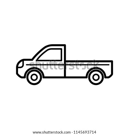 pick up truck icon vector