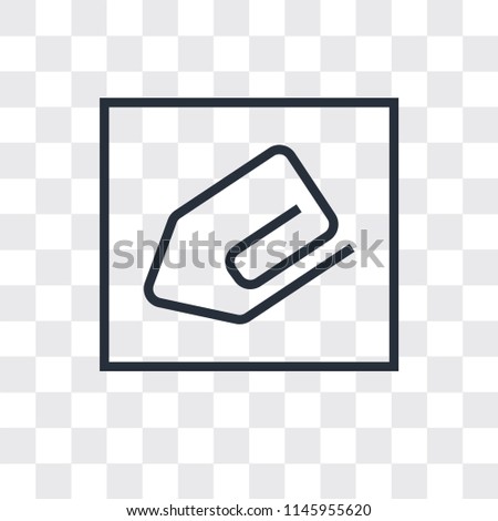 Clip vector icon isolated on transparent background, Clip logo concept