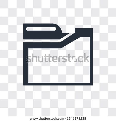 Folders vector icon isolated on transparent background, Folders logo concept