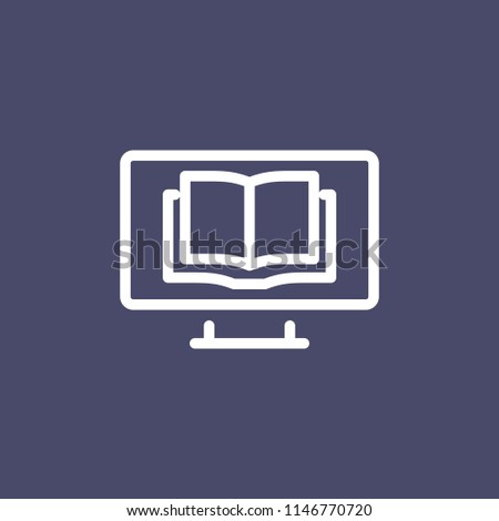 Book icon simple flat style outline illustration.