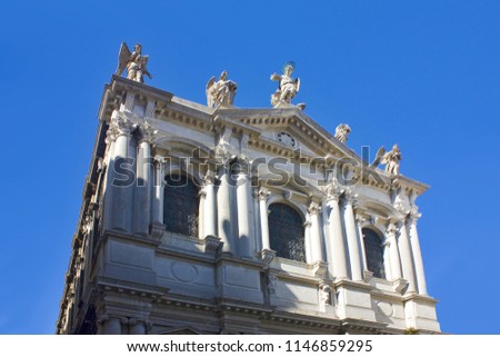 Venice, Italy - October 13, 2020: Great School of San Teodoro (Scuola Grande di San Teodoro) in Venice, Italy