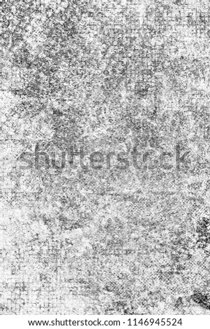 Grunge background black and white. Abstract monochrome texture. Pattern of cracks, chips, scuffs, scratches, cracks. Vintage dirty surface covered with dust and stains