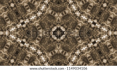 Abstract Paint Brush Ink Explode Spread Smooth Concept Symmetric Pattern Ornamental Decorative Kaleidoscope Movement Geometric Circle and Star Shapes