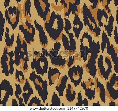 Leopard pattern design, vector illustration background. Animal design. Brown, orange, yellow