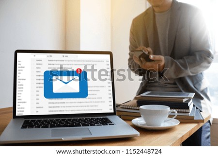 Mail Communication Connection message to mailing contacts phone Global Letters Concept