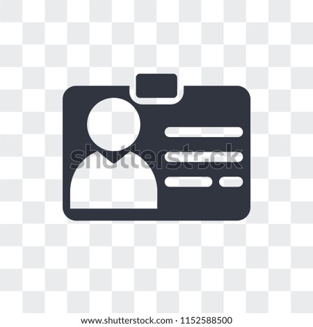 Identification Pass vector icon isolated on transparent background, Identification Pass logo concept