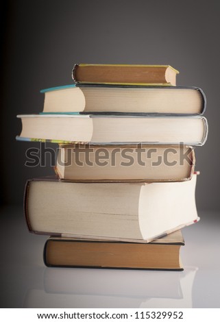 stacked books group to study and read