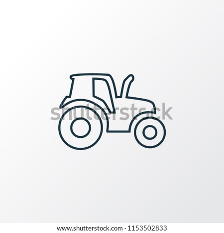 Tractor icon line symbol. Premium quality isolated agriculture car element in trendy style.