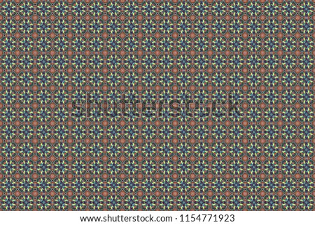 Raster abstract background in brown, orange and blue colors. Floor tiles, porcelain ceramic tile, geometric seamless pattern for surface and floor, marble floor tiles.