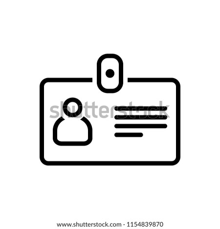 Vector icon for  identity