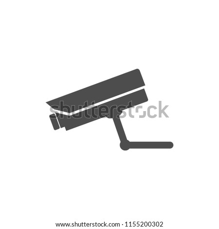Security camera icon. Flat design. Vector illustration.