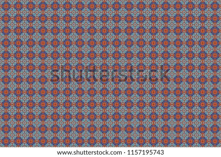 Modern stylish raster colorful texture. Seamless pattern abstract background with random size squares. A mosaic of squares in orange, blue and red colors.